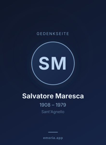 Gedenkportrait von Salvatore Maresca
