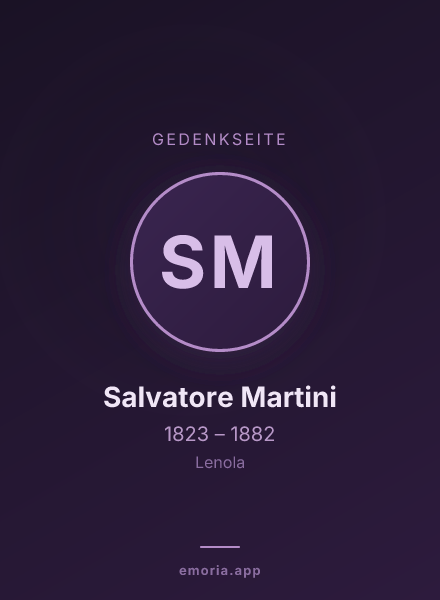Gedenkportrait von Salvatore Martini