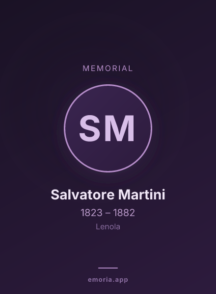 Memorial portrait of Salvatore Martini