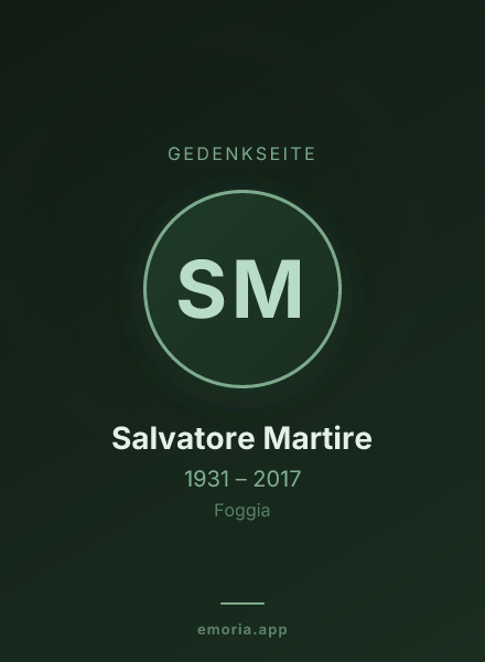 Gedenkportrait von Salvatore Martire