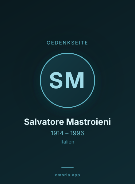 Gedenkportrait von Salvatore Mastroieni