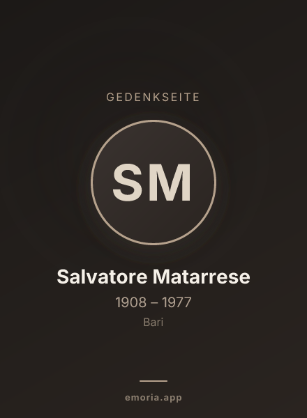 Gedenkportrait von Salvatore Matarrese