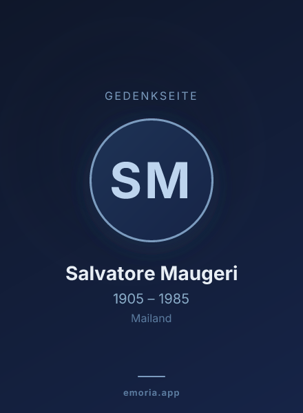 Gedenkportrait von Salvatore Maugeri