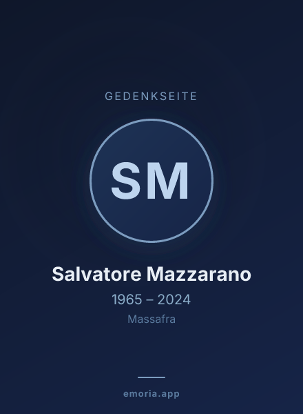 Gedenkportrait von Salvatore Mazzarano