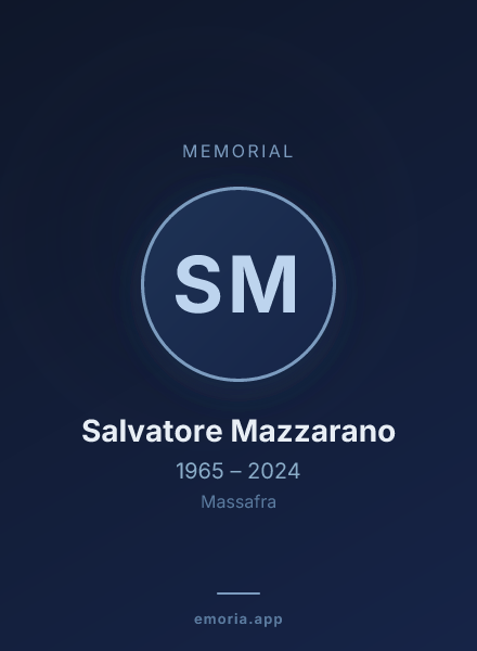 Memorial portrait of Salvatore Mazzarano