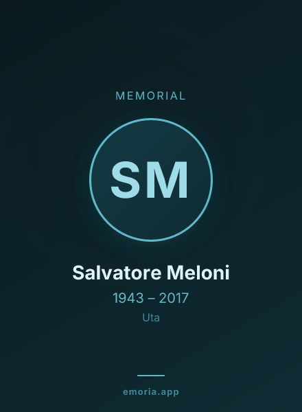 Memorial portrait of Salvatore Meloni