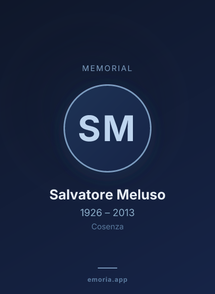 Memorial portrait of Salvatore Meluso