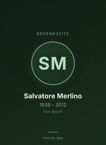 Gedenkportrait von Salvatore Merlino