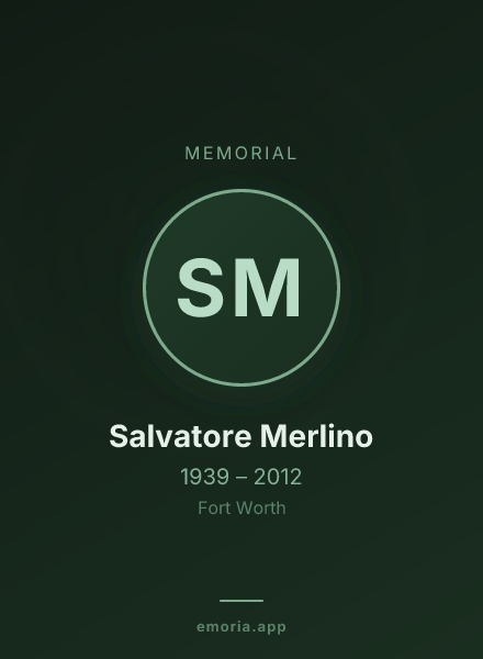 Memorial portrait of Salvatore Merlino