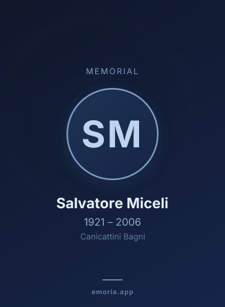 Memorial portrait of Salvatore Miceli
