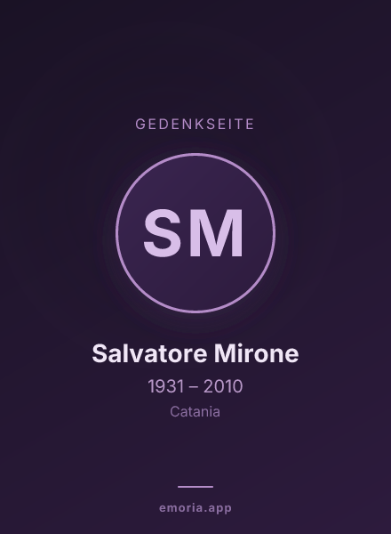 Gedenkportrait von Salvatore Mirone