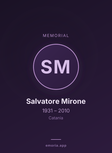 Memorial portrait of Salvatore Mirone