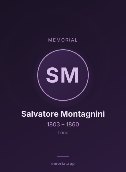 Memorial portrait of Salvatore Montagnini