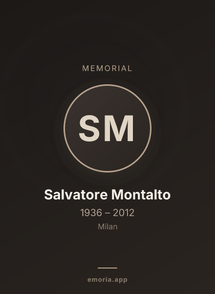 Memorial portrait of Salvatore Montalto