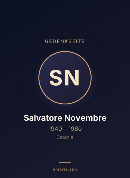 Gedenkportrait von Salvatore Novembre