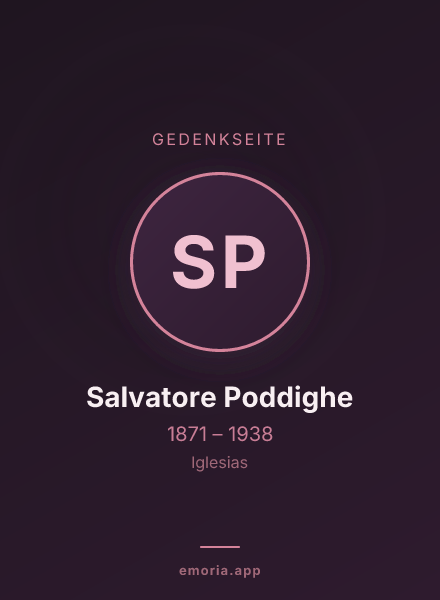 Gedenkportrait von Salvatore Poddighe