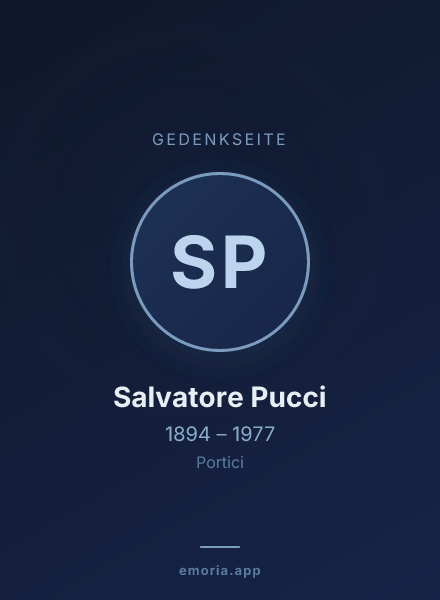 Gedenkportrait von Salvatore Pucci