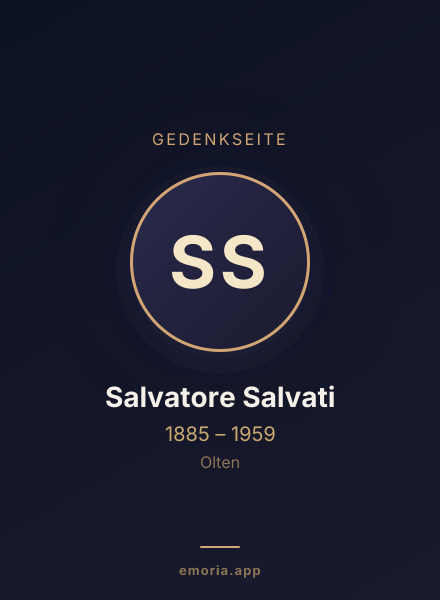 Gedenkportrait von Salvatore Salvati