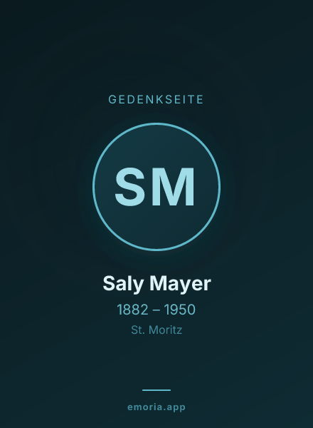 Gedenkportrait von Saly Mayer