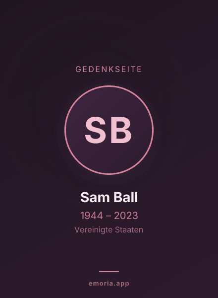 Gedenkportrait von Sam Ball