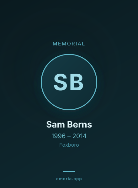 Memorial portrait of Sam Berns
