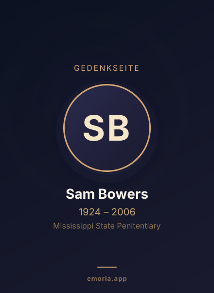 Gedenkportrait von Sam Bowers