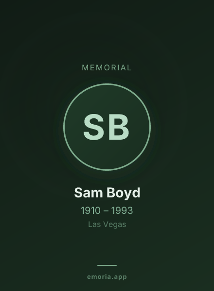 Memorial portrait of Sam Boyd
