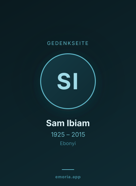 Gedenkportrait von Sam Ibiam