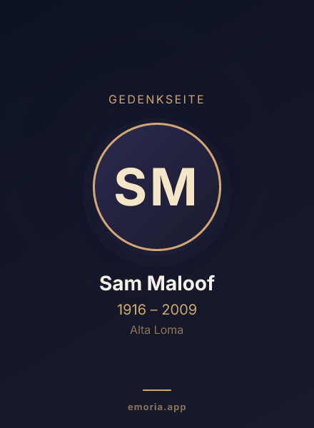 Gedenkportrait von Sam Maloof