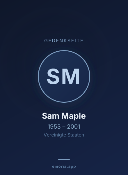 Gedenkportrait von Sam Maple