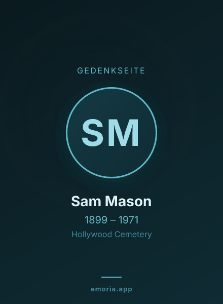 Gedenkportrait von Sam Mason