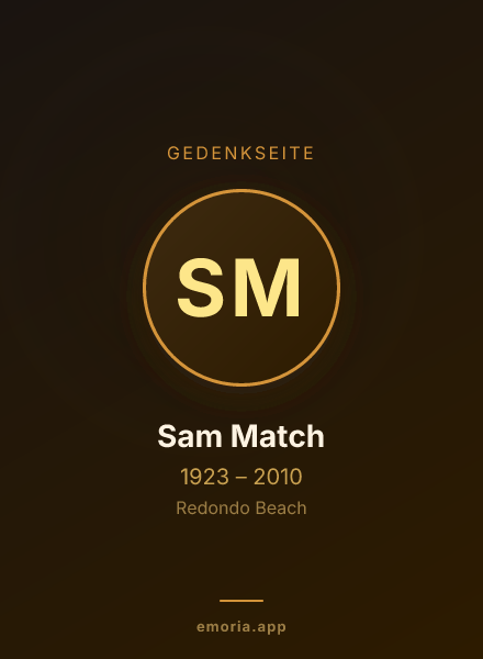 Gedenkportrait von Sam Match