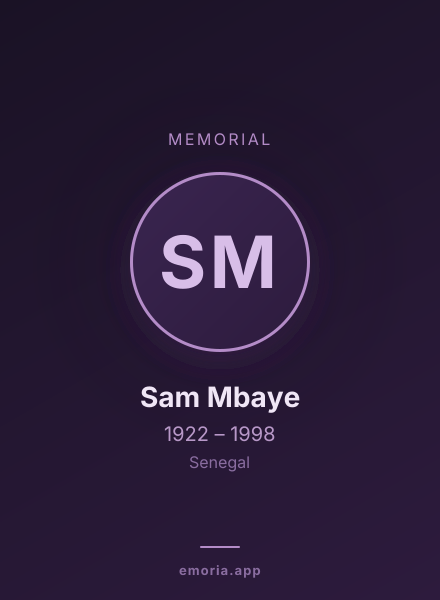 Memorial portrait of Sam Mbaye