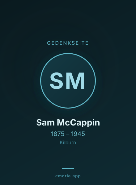 Gedenkportrait von Sam McCappin