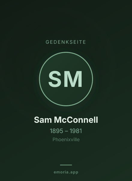 Gedenkportrait von Sam McConnell