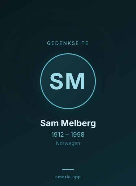 Gedenkportrait von Sam Melberg