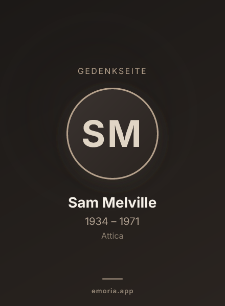 Gedenkportrait von Sam Melville
