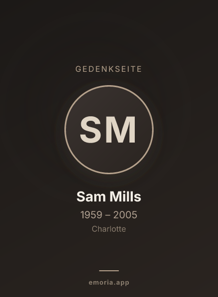 Gedenkportrait von Sam Mills