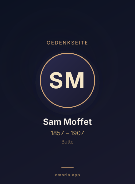 Gedenkportrait von Sam Moffet