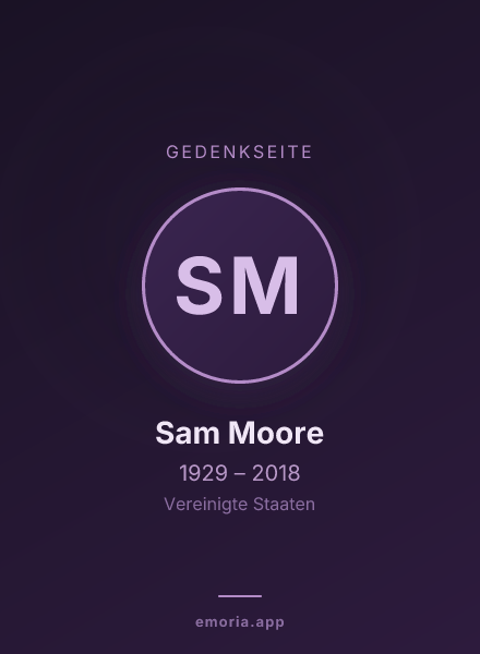Gedenkportrait von Sam Moore