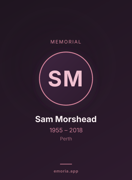 Memorial portrait of Sam Morshead