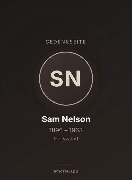 Gedenkportrait von Sam Nelson