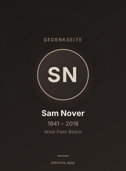 Gedenkportrait von Sam Nover