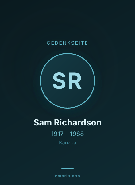 Gedenkportrait von Sam Richardson