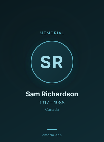 Memorial portrait of Sam Richardson