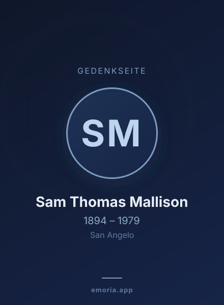 Gedenkportrait von Sam Thomas Mallison