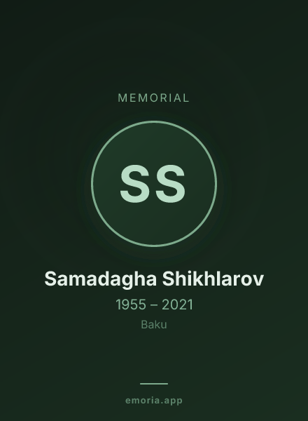 Memorial portrait of Samadagha Shikhlarov