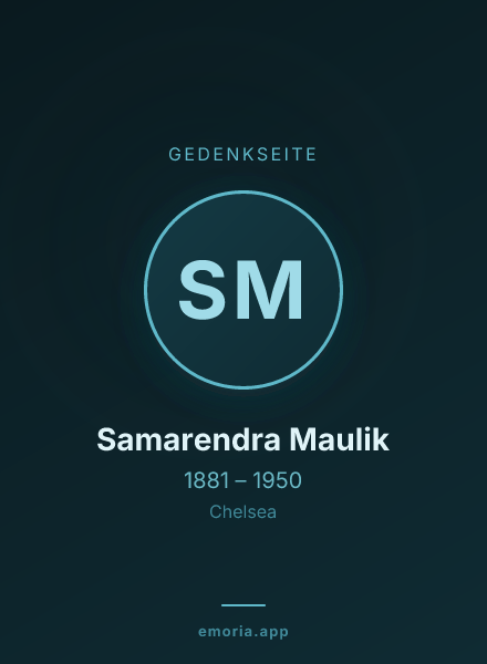 Gedenkportrait von Samarendra Maulik