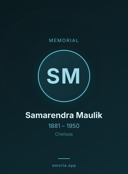 Memorial portrait of Samarendra Maulik