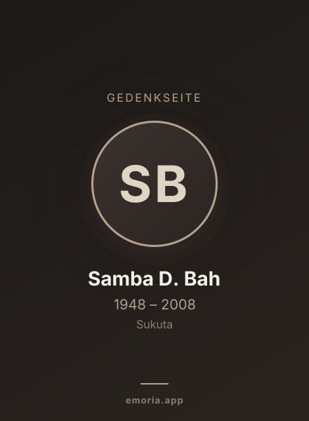 Gedenkportrait von Samba D. Bah